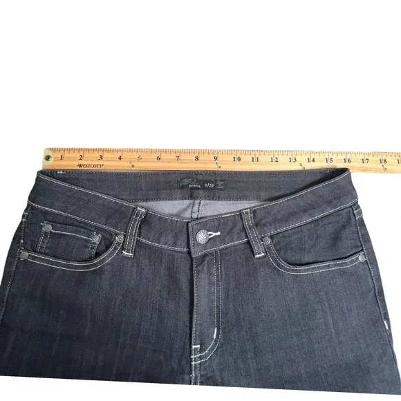 Prana Womens 8 Gray Low Rise Slim Straight Kara Jean #W4KARA115 - Picture 5 of 9